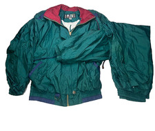 Vtg 80s 90s Windbreaker Jacket  Pants Set Track Suit Mom Size S