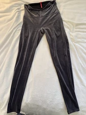 Spanx Velvet Leggings - Silver Chrome XL