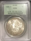 1895-S Morgan Silver Dollar PCGS MS 62 OGH Scarce Key Date