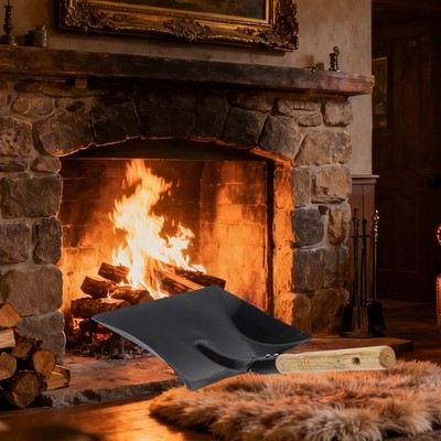 Chimney Shovel Fireplace Tool Steel Dustpan Ash Shovel Fireplace Cleaning Tool
