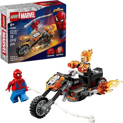 LEGO Marvel Spider-Man vs Ghost Rider Motorcycle 76335 Toy Set W/ 2 Minifigures