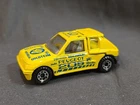 Vintage 1984 Matchbox MB25 Diecast 1/55 Yellow Peugeot 205 Turbo 16 Rally Car VG