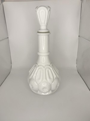 Weiße Milchglas Mond & Stern Karaffe mit Stopfen