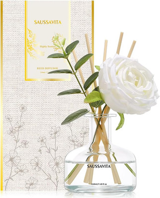 Reed Diffusers Set, 7.10 Oz Flower Scented Diffuser with 7 Sticks, Long Lasting