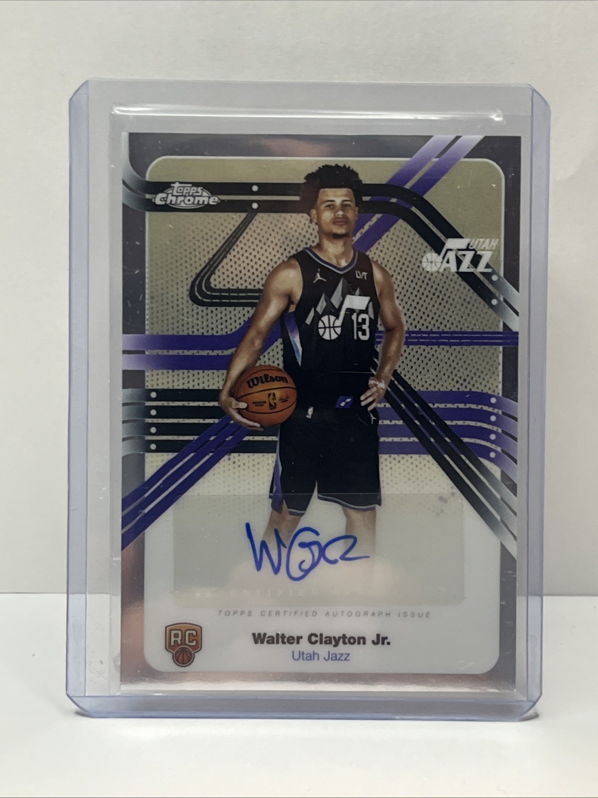 2025-26 Topps Chrome Walter Clayton Jr. RC Rookie Auto Next Stop Signatures Jazz