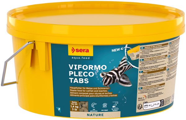 sera Viformo Pleco Tabs - Hauptfutter Welse + Schmerlen Tabletten 2,2L - 1,4Kg-image