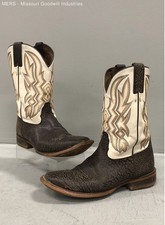 Nocona MB3002 Brown Elephant Grain Leather Western Cowboy Boots Size 10D