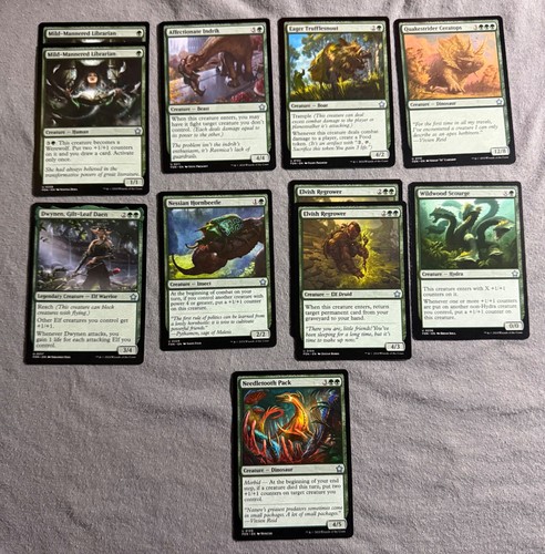MTG Foundations Green Creature Lot 11 Elves Dinosaurs Hydra FDN