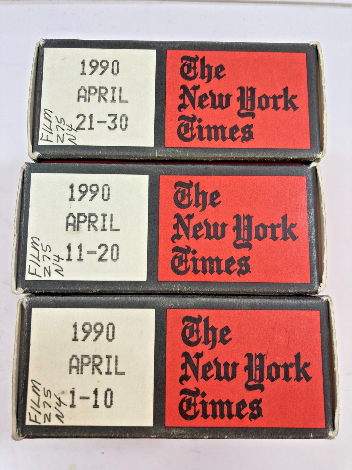 April 1990 ~ The Complete Month Of The New York Times On Microfilm