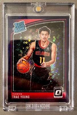 Trae Young 2018-19 Panini Donruss Optic Rated Rookie Purple Fastbreak #198 /95