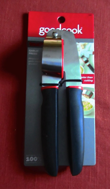 Good Cook  Garlic Press Kitchen Tool with Black Handles