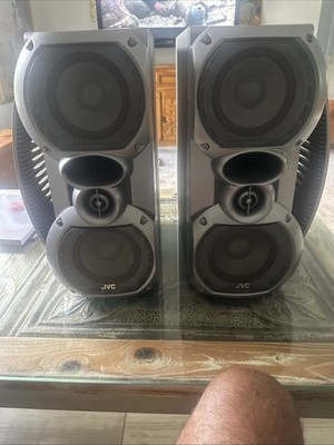 JVC Subwoofer Speakers Tested Twin SP-HXZ30 PAIR Silver 80W