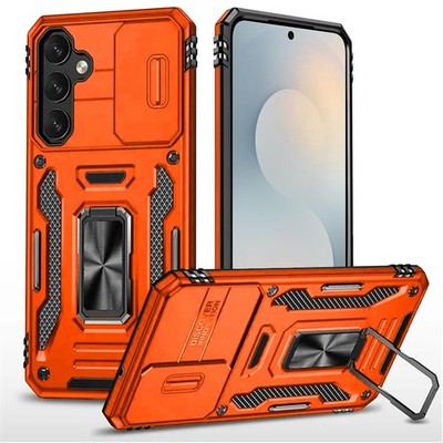 For Samsung S26 6.3'' Case Sliding Lens with Magnetic Ring Stand + Tempered Glass
