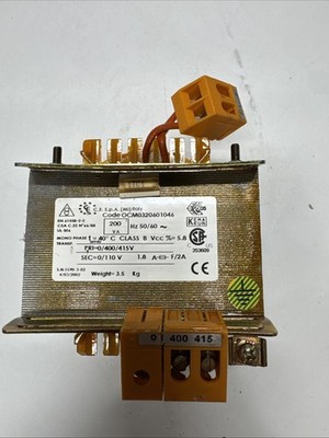 C.E. S.P.A.MONO PHASE TRANSFORMER OCM0400804032 500/1410 VA CLASS