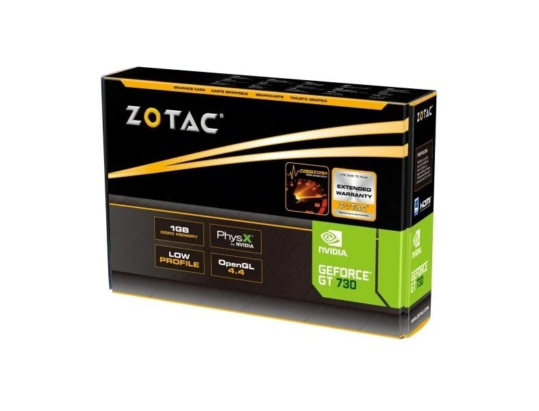 NVIDIA GEFORCE GT 730 1GB ZOTAC GT730 Low Profile Gaming Graphics Card GPU - Image 2 of 4
