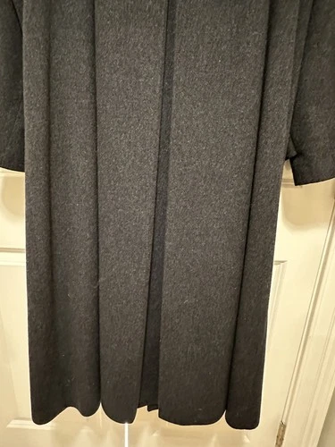 Hickey Freeman Charcoal Gray Wool Overcoat Size 42 image 9