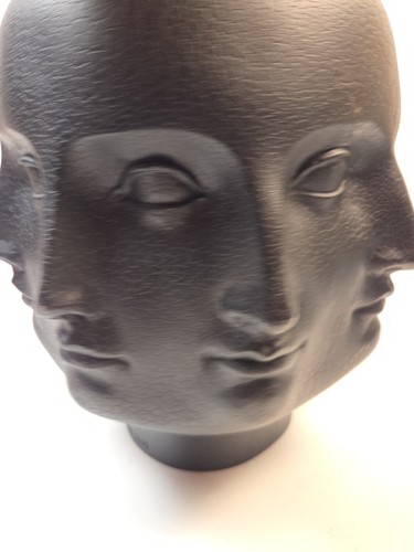 TMS 2005 Black Perpetual Faces Vase Dora Maar Fornasetti Style Vitruvian - Bild 9 von 16