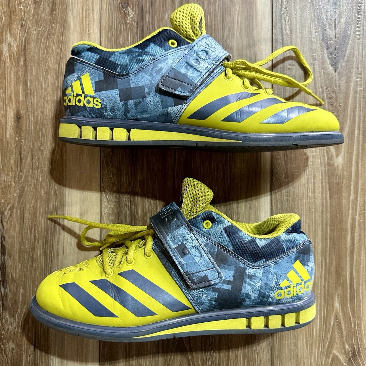 Adidas Powerlift 3 Weightlifting Shoes, Yellow/Blue, Men's 6 | eBay