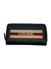 GUCCI GUCCI Long Wallet BLK Solid Color Men 459138 2149 From Japan