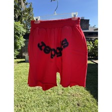 Sp5der Studded Red Shorts
