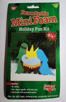 Nicole Mini Foam DIY Holiday Fun Kits Kids Crafts Christmas NATIVITY 6+