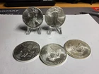 American Silver Eagle 5 Coin Lot – 5x 1 oz .999 Fine Silver – Mixed Dates BU