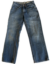 Lee Dungarees Boy 16 Slim Straight Leg Jeans Relaxed Faded Pockets Adjust waist