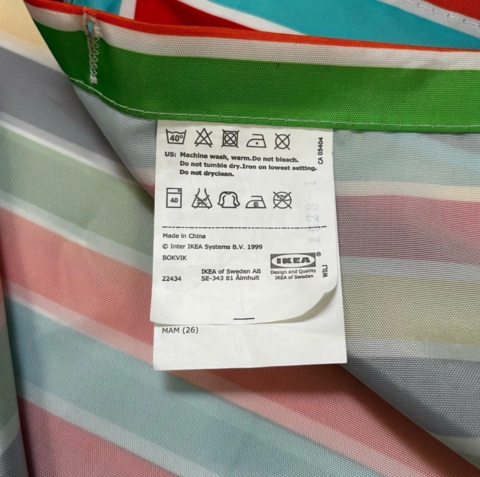 IKEA BOKVIK Cortina de Ducha Rayas Multicolor 71 x 71 Nueva Foto 2 de 3