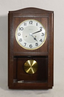 UHRENFABRIK MÜHLHEIM ART DECO WANDUHR Pendeluhr Regulator Wilhelm Müller & Co