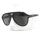 Dolce Gabbana Aviator Sunglasses DG 4452F 3403/87 Black on Gray Havana w/case
