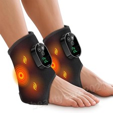 Cordless Foot Ankle Massager Relieve Ankle Pain 6 Heat Levels, 3 Vibration Modes