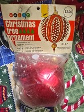 Holiday Industries 3147 Red FACETTED DANDY Sequin Bead Christmas Ornament KIT