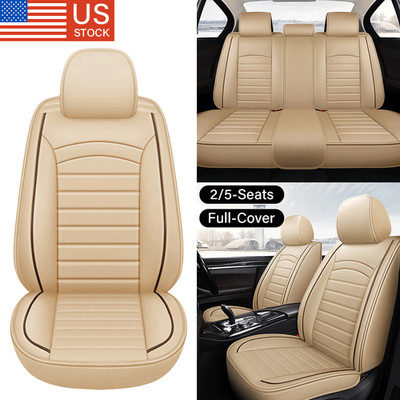 For Chevrolet Malibu Seat Cover Full Set Leather 2/5-Seat Front Rear Protector