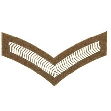 NO 2 FAD CHEVRONS L/CPL NUMBER 2 DRESS LANCE CORPORAL KHAKI-WHITE
