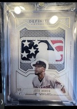 2019 Topps Definitive 1/1 Jose Abreu MLB Logo Man American Flag Patch