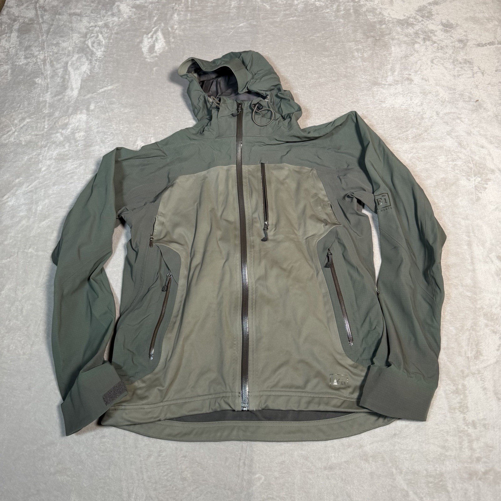REI Jacket Mens Medium Green E1 Elements Softshel… - image 2