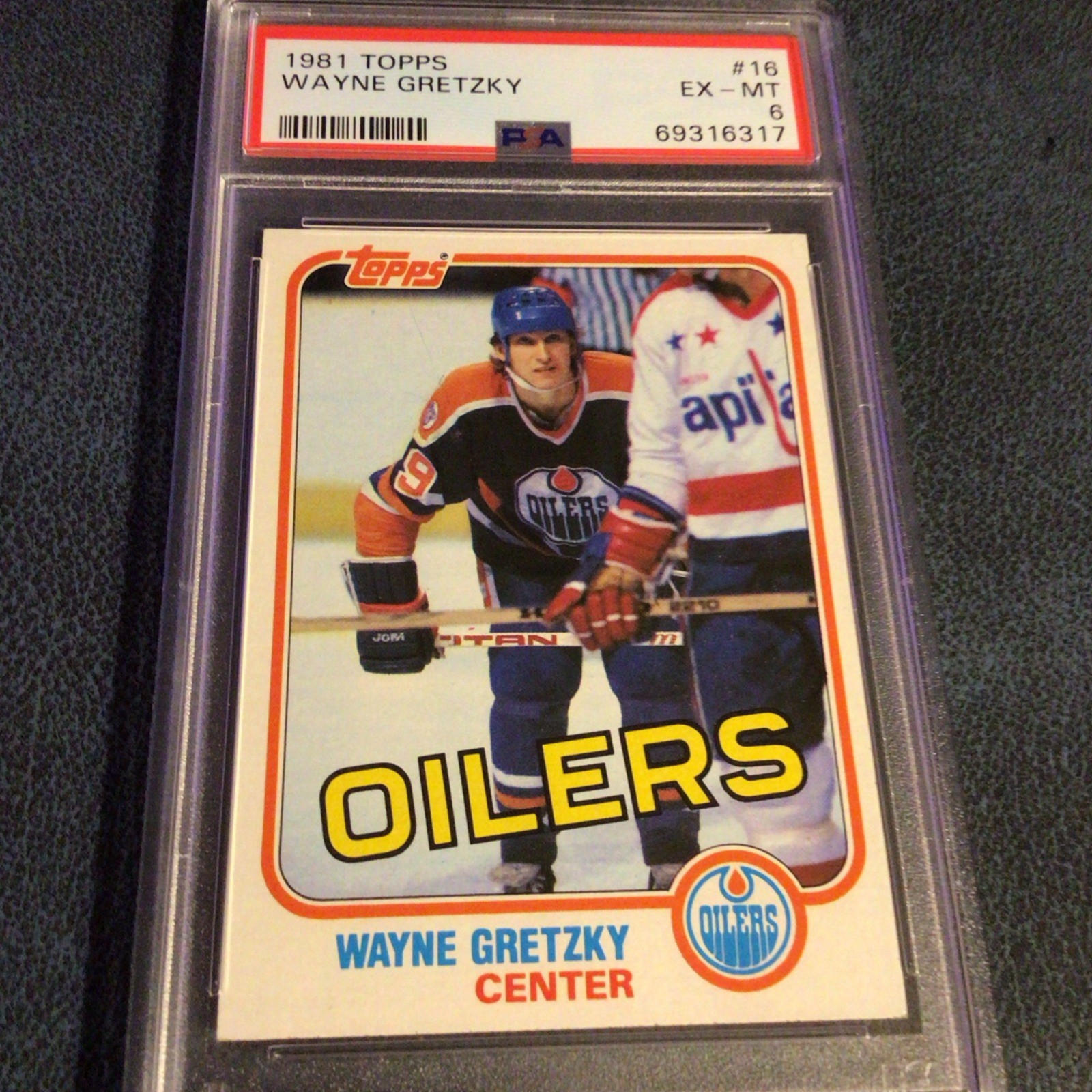 1981 Wayne Gretzky ## 16 Topps PSA 6 EX-MT Oilers