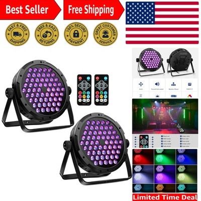Dynamic RGB Stage Lighting Set - 90W Dimmable Par Lights, Remote & Easy Setup