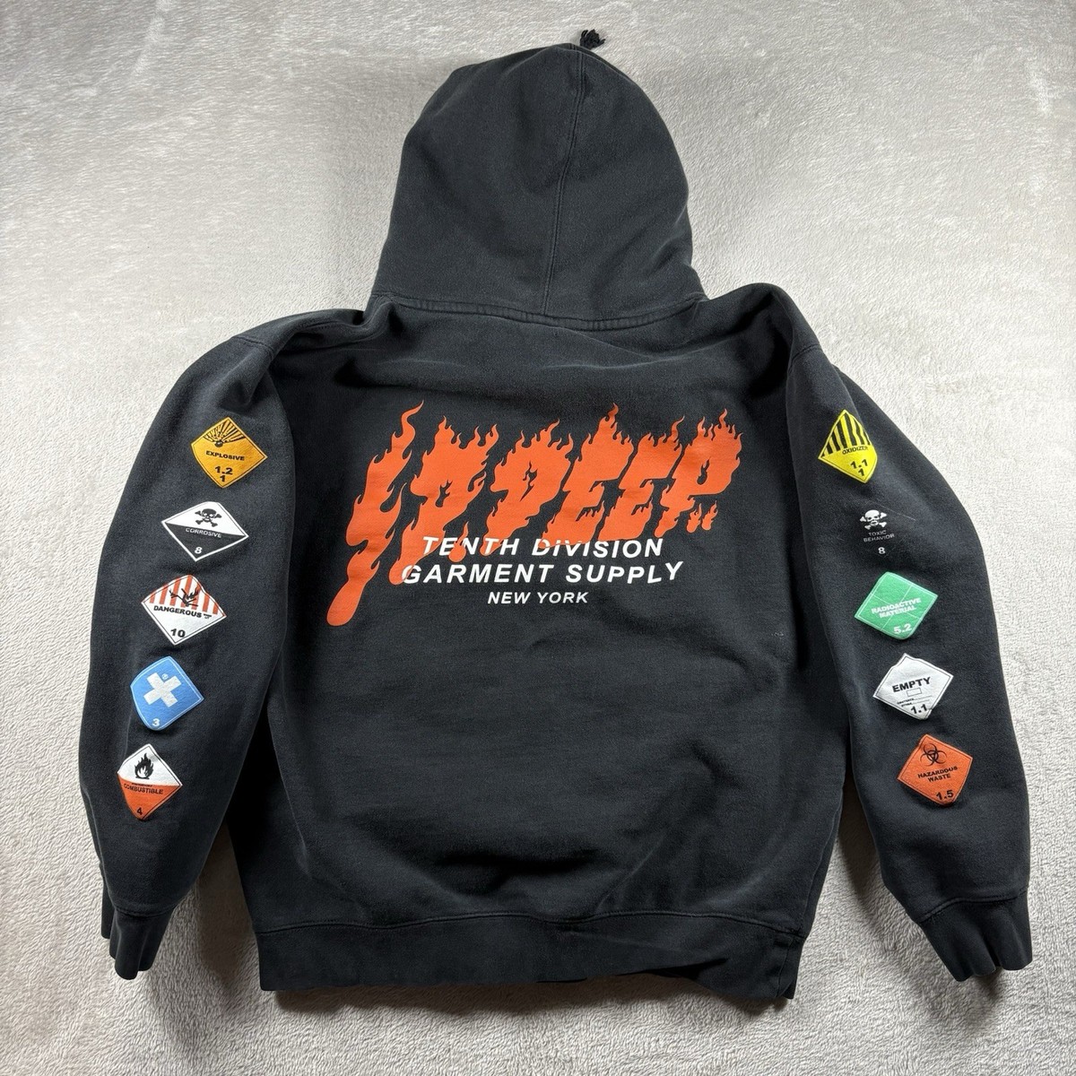 10 Deep Prohibited Men's M Black Hoodie Opium Playboi Carti Style