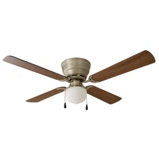 Mainstays 42" Hugger Indoor Ceiling Fan with Single Light,Satin Nickel,4 Blades