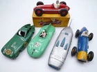 VINTAGE DINKY TOYS RACING CAR LOT x5: FERRARI BRISTOL CONNAUGHT MASERATI 1950s
