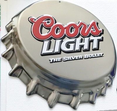 Coors Light The Silver Bullet wall hanging Tin Sign 18  X 16  - NEW- Ande Rooney