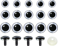 1Box 120pcs 14mm/16mm/18mm 3D Plastic Safety Eyes Transparent Craft Crochet Doll