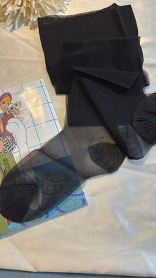   2er Set HOLD UP SELBSTHALTEND CHARME VINTAGE RHT SEHR GUTE VERSCHLEIERTE SOCKE GR. 4 Farbe Schwarz