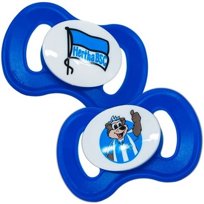 Hertha BSC Berlin Schnuller 2er Set Beruhigungssauger 0-6 / 6 - 12 Mon. BSC 1892