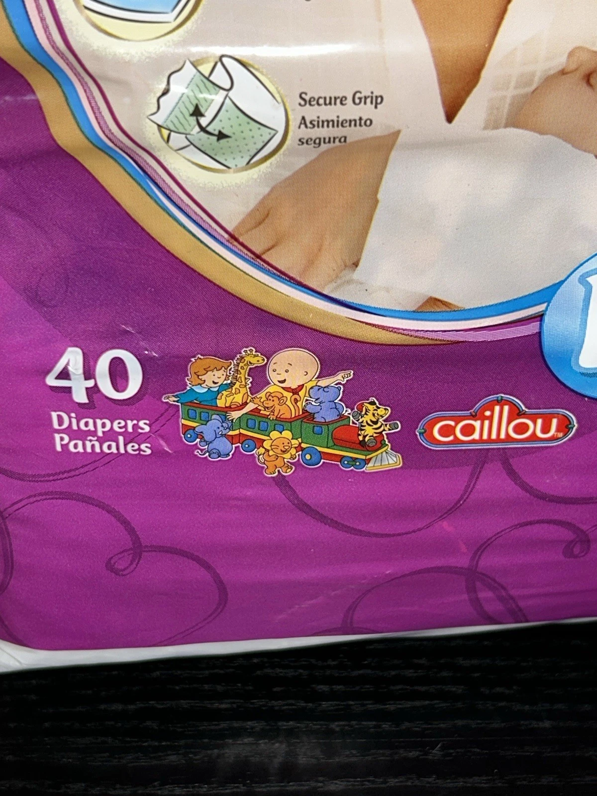 Rare Caillou PBS Baby Infant Newborn Diapers Vintage 40 Pack CVS ( Luvs Type)