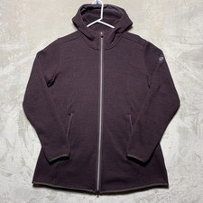 Kuhl Ascendyr Hoodie Womens Large Purple Long Jacket Hiking Outdoors Full Zip