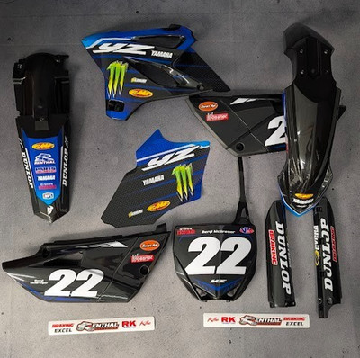 Kunststoff + Grafik Yamaha YZ 85 2002-2018 Restyle | Custom Rennnummer