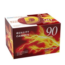 Blank Audio Cassette Tape - 90 Minutes Recording Time - Low Noise and High Ou...