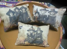 Primitive/Vintage/Halloween Witchy Kids Cupboard Tucks/Shelf Sitter/Bowl Filler